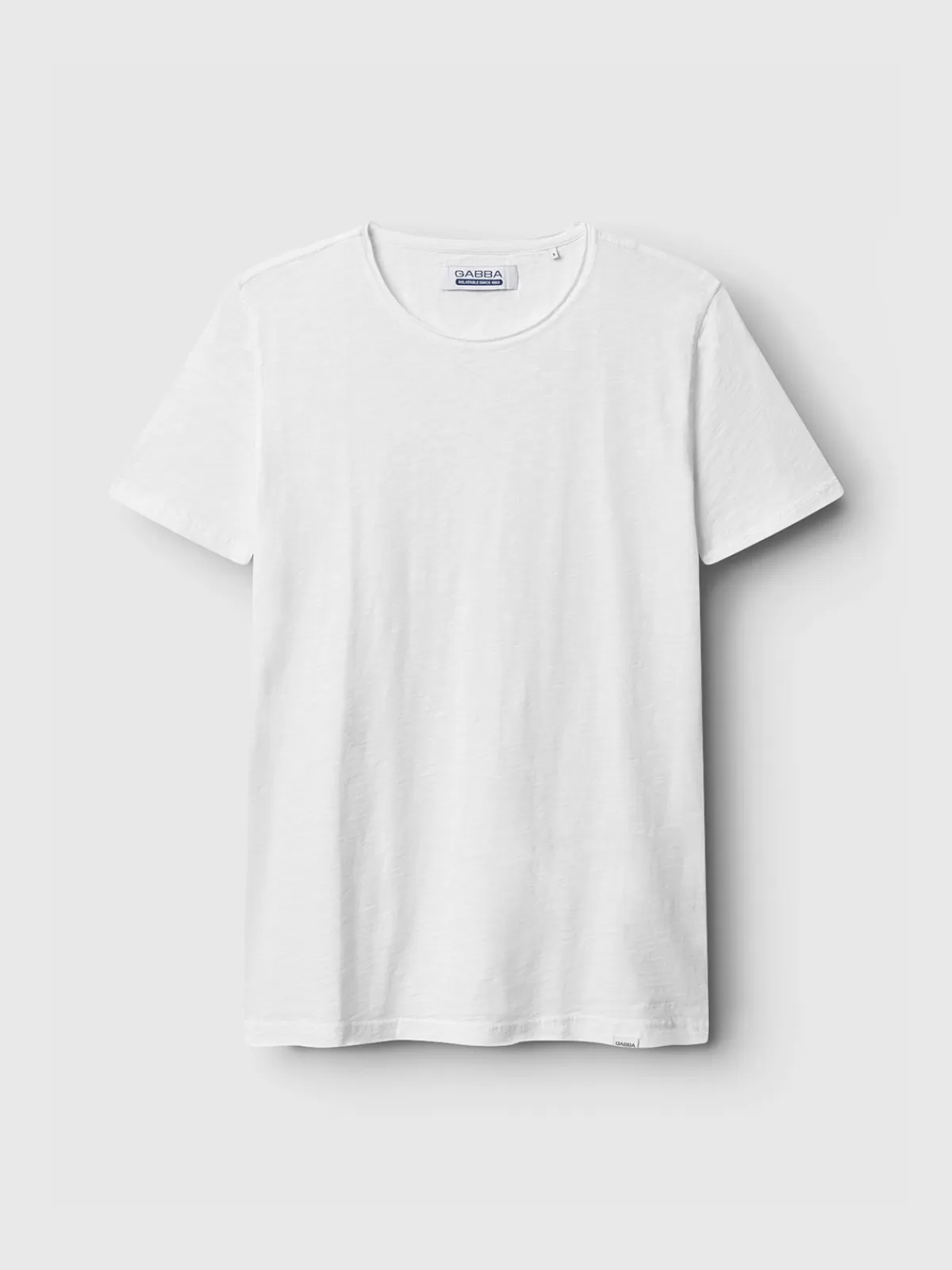 GABBA T-shirts<Konrad Straight Slub Tee White