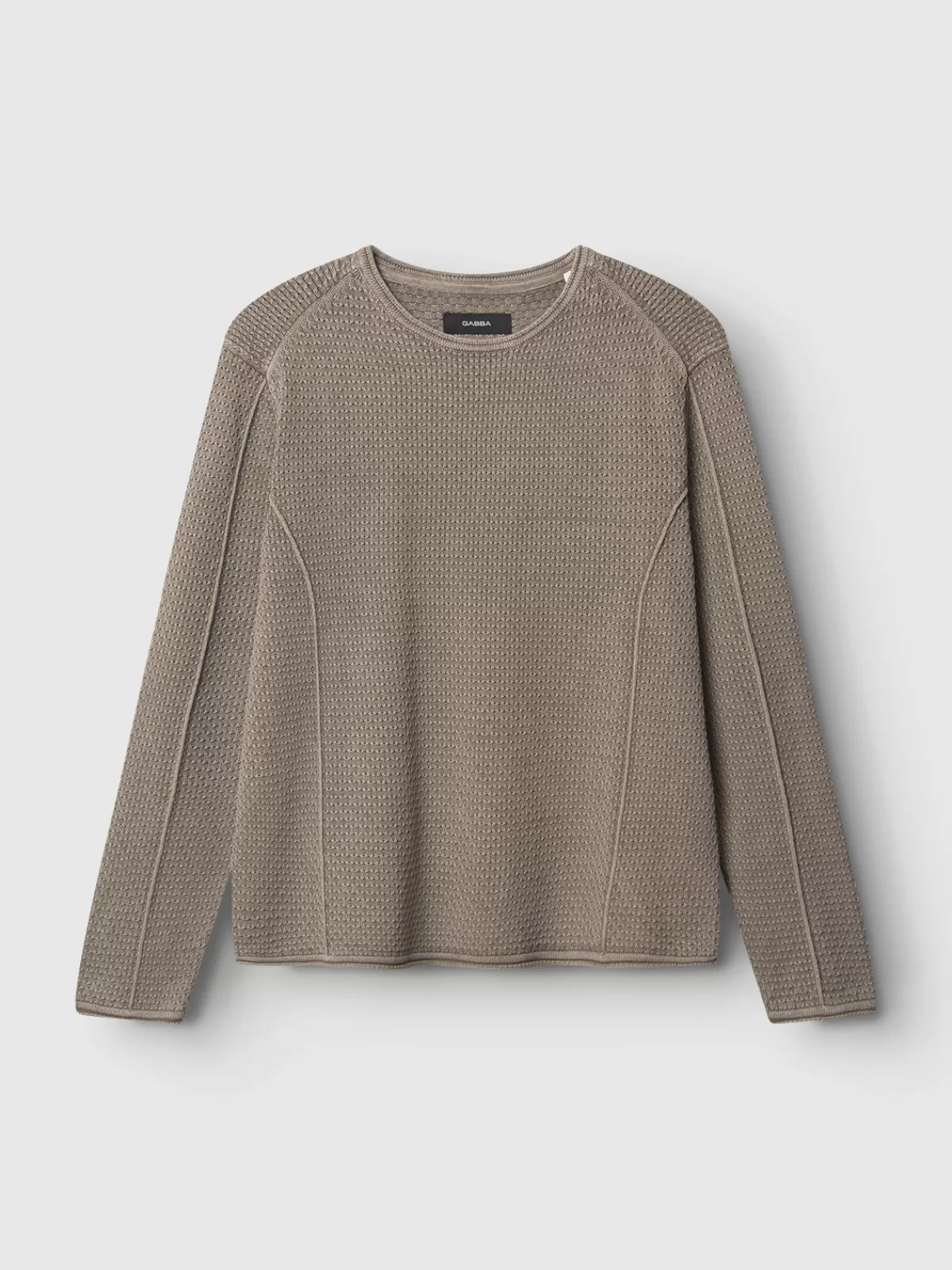 GABBA Knitwear<Lima Bow Ls SandCashmere