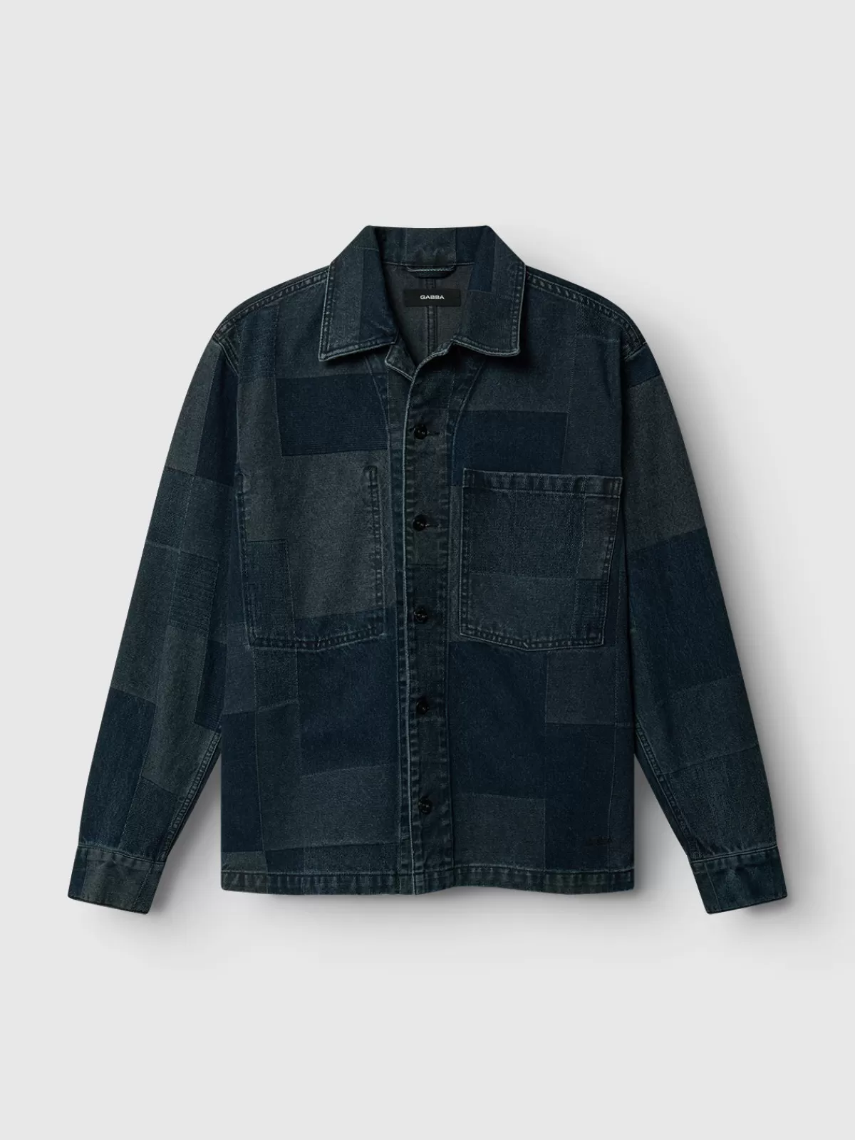 GABBA Overshirts<Scandi Indicheck DarkBlueDenim